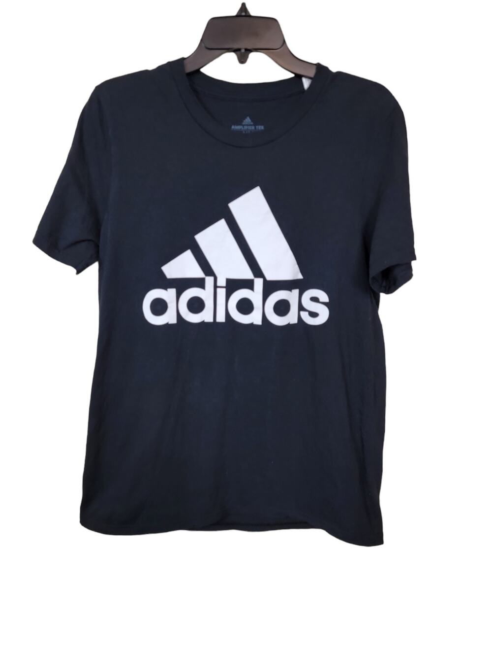 Adidas Amplifier Tee T-Shirt Men's Medium Black Logo Short Sleeve Cotton
